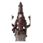 Divine Lord Venkateswara Idol Encased in Glass - Rosewood